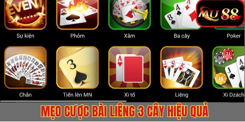 Mẹo cược liêng 3 cây bất bại