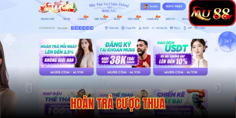 Giới thiệu về hoạt động hoàn trả cược thua hấp dẫn tại MU88