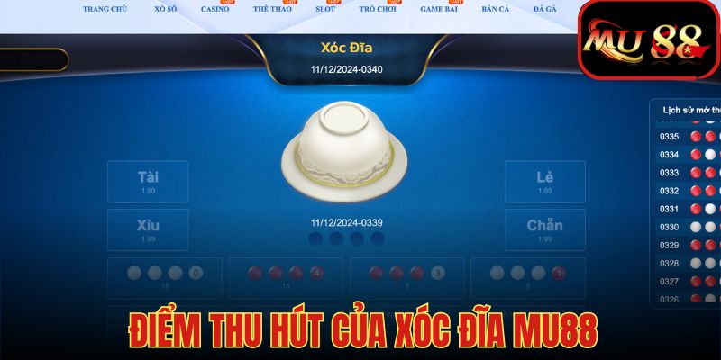 Mọi cửa cược tại Xóc Đĩa MU88 đều mang lợi nhuận cao